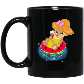Watermelon Pool Float Beach Pattern Chihuahua Mugs