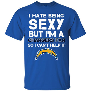 I Hate Being Sexy But I'm Fan So I Can't Help It Los Angeles Chargers Royal T Shirts