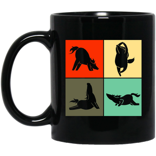 Yoga Retro Horse Mugs