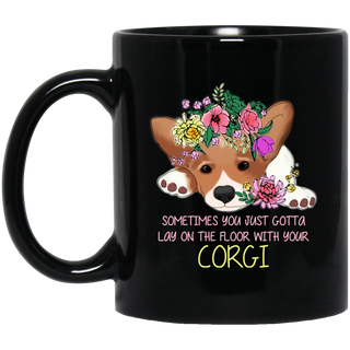 Lay On The Floor With You Corgi Mugs