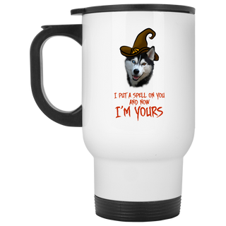 I Put A Spell On You Husky Travel Mugs