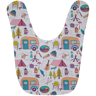 Camping Icon Pattern Baby Bibs