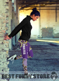 Colorful Summer With Wave East Carolina Pirates Leggings