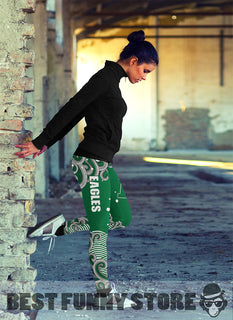 Colorful Summer With Wave Eastern Michigan Eagles Leggings