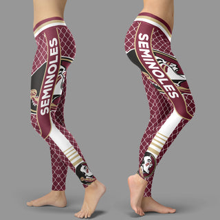 Single Small Line Circle Stylish Fashion Florida State Seminoles Leggings