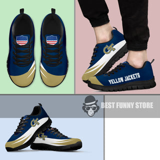 Awesome Gift Logo Georgia Tech Yellow Jackets Sneakers