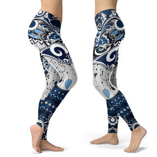 Boho Los Angeles Rams Leggings With Fantastic Art