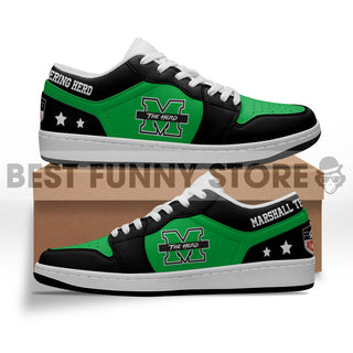 Gorgeous Simple Logo Marshall Thundering Herd Low Jordan Shoes