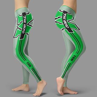 Charming Lovely Little Dots Along Body Marshall Thundering Herd Leggings