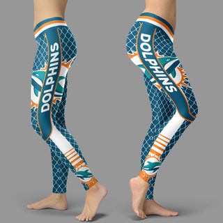 Single Small Line Circle Stylish Fashion Miami Dolphins Leggings