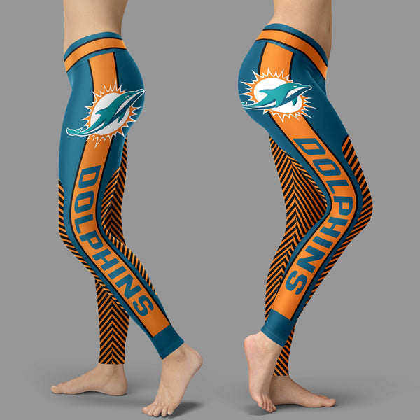 Miami Dolphins High Waisted Leggings and Tank Top - Reallgraphics