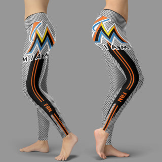 Charming Lovely Little Dots Along Body Miami Marlins Leggings