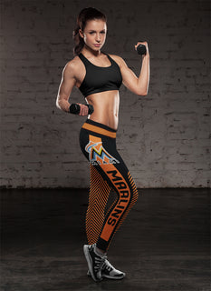 Fashion Gorgeous Fitting Fabulous Miami Marlins Leggings