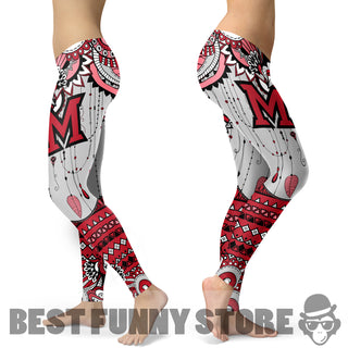 Simple Boho Miami RedHawks Leggings