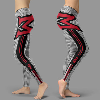 Charming Lovely Little Dots Along Body Miami RedHawks Leggings