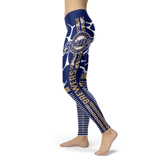 Cool Air Lighten Attractive Kind Milwaukee Brewers Leggings