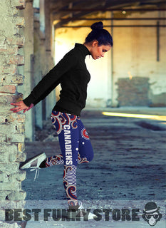 Colorful Summer With Wave Montreal Canadiens Leggings