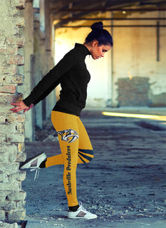 Through Great Logo Spread Body Striped Circle Nashville Predators Leggings