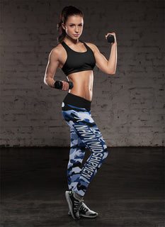 Camo Sporty Trending Fashion Fabulous Navy Midshipmen Leggings