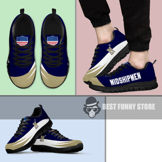Awesome Gift Logo Navy Midshipmen Sneakers