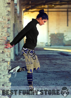Simple Boho Navy Midshipmen Leggings