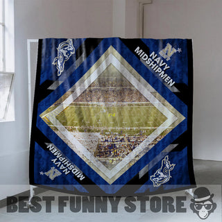 Pro Navy Midshipmen Stadium Quilt For Fan