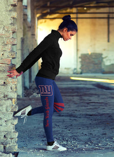 Through Great Logo Spread Body Striped Circle New York Giants Leggings