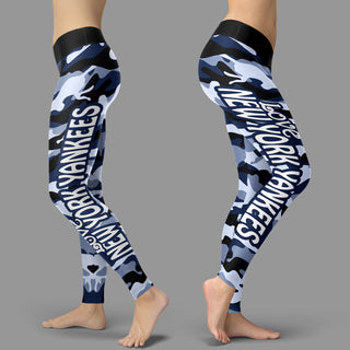 Camo Sporty Trending Fashion Fabulous New York Yankees Leggings