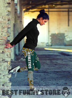 Colorful Summer With Wave Oakland Athletics Leggings
