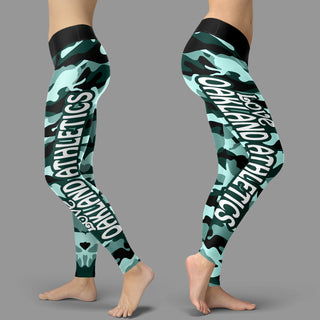 Camo Sporty Trending Fashion Fabulous Oakland Athletics Leggings