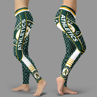 Single Small Line Circle Stylish Fashion Oakland Athletics Leggings