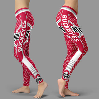 Single Small Line Circle Stylish Fashion Ohio State Buckeyes Leggings