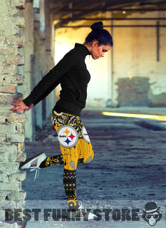 Simple Boho Pittsburgh Steelers Leggings