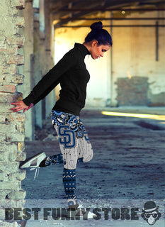 Simple Boho San Diego Padres Leggings