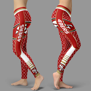 Single Small Line Circle Stylish Fashion San Francisco 49ers Leggings