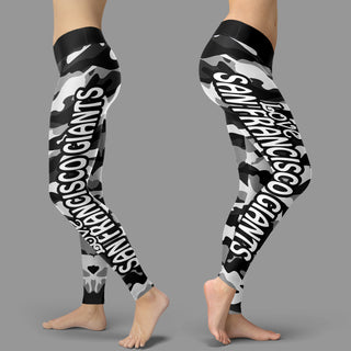 Camo Sporty Trending Fashion Fabulous San Francisco Giants Leggings
