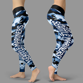Camo Sporty Trending Fashion Fabulous Seattle Mariners Leggings