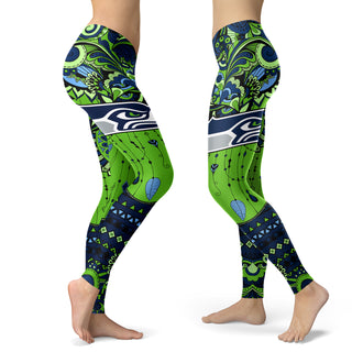 Boho Seattle Seahawks Leggings With Fantastic Art