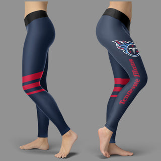 Through Great Logo Spread Body Striped Circle Tennessee Titans Leggings