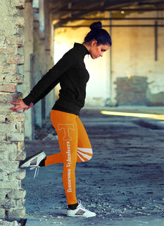 Through Great Logo Spread Body Striped Circle Tennessee Volunteers Leggings