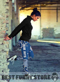 Colorful Summer With Wave Toronto Blue Jays Leggings