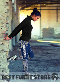 Colorful Summer With Wave Vancouver Canucks Leggings