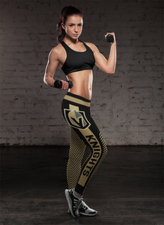 Fashion Gorgeous Fitting Fabulous Vegas Golden Knights Leggings