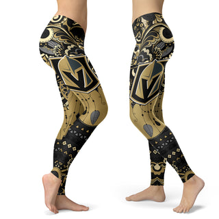 Boho Vegas Golden Knights Leggings With Fantastic Art