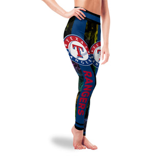 Mysterious Smoke Colors Texas Rangers Leggings