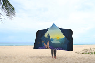 Outside The Tent Camping Hooded Blankets