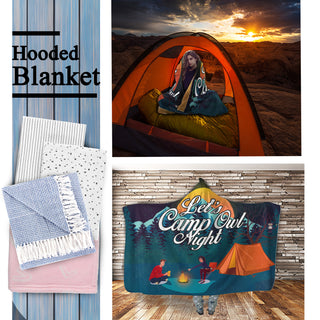 Let's Camp Owl Night Hooded Blankets
