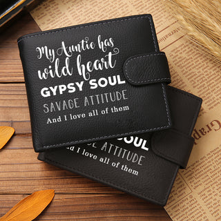 My Auntie Has Wild Heart Men's Wallets