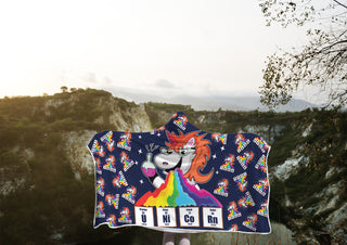 U Ni Co Rn Unicorn Hooded Blankets
