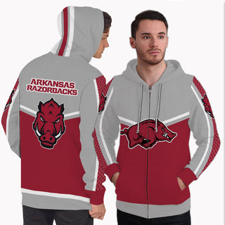 Fashion Gorgeous Fitting Arkansas Razorbacks Zip Hoodie